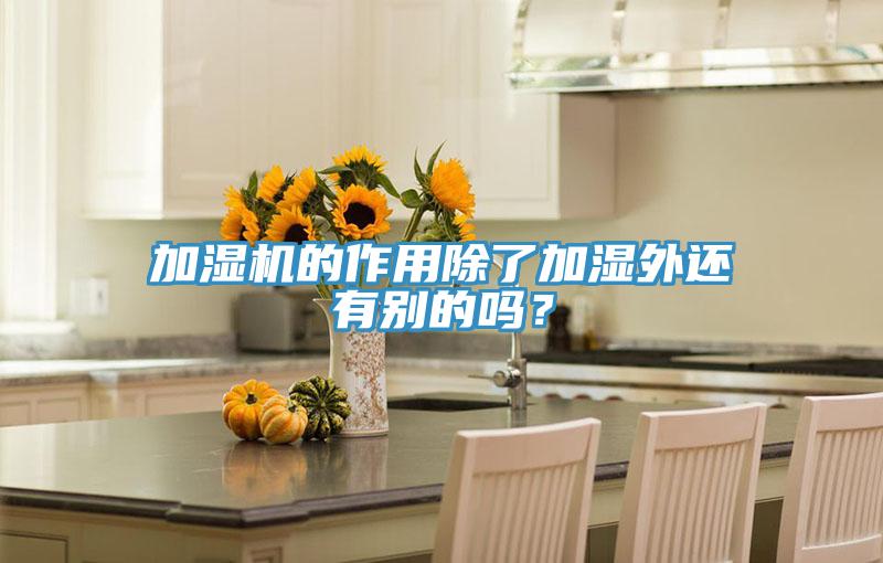 加濕機的作用除了加濕外還有別的嗎？