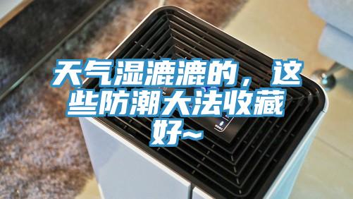 天氣濕漉漉的，這些防潮大法收藏好~