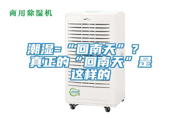 潮濕=“回南天”？ 真正的“回南天”是這樣的