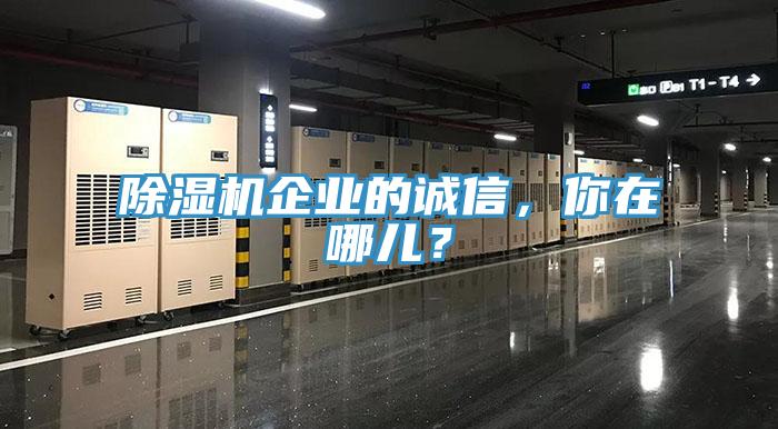 除濕機(jī)企業(yè)的誠信，你在哪兒？