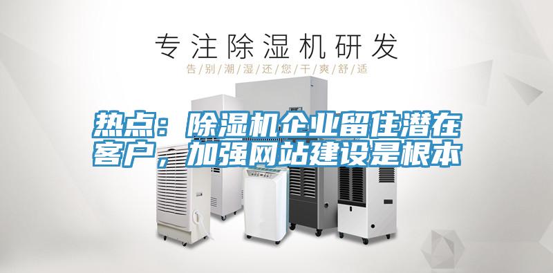 熱點:除濕機企業(yè)留住潛在客戶,加強網站建設是根本