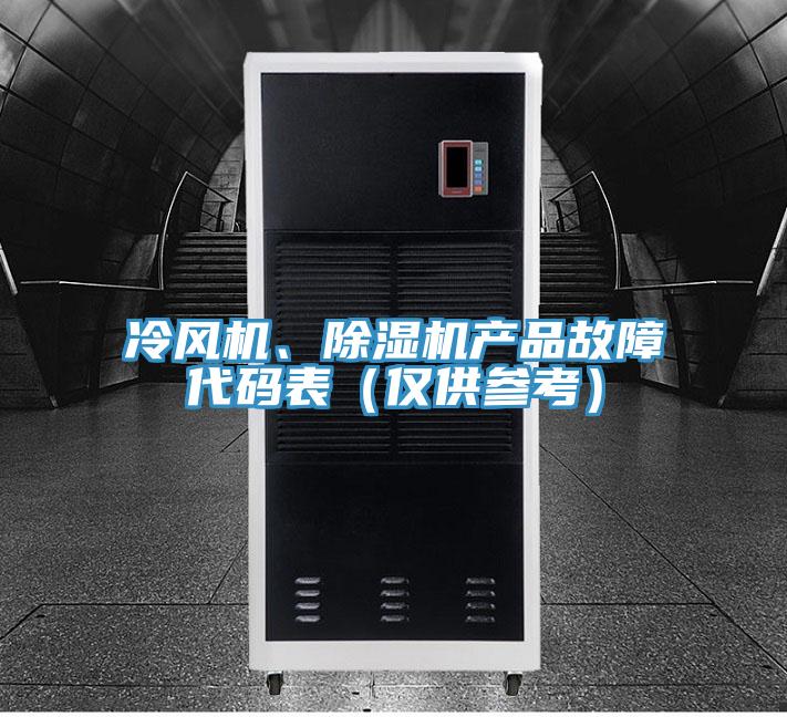 冷風機、除濕機產(chǎn)品故障代碼表（僅供參考）