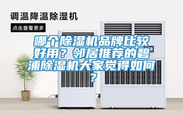 哪個除濕機品牌比較好用？鄰居推薦的碧浦除濕機大家覺得如何？