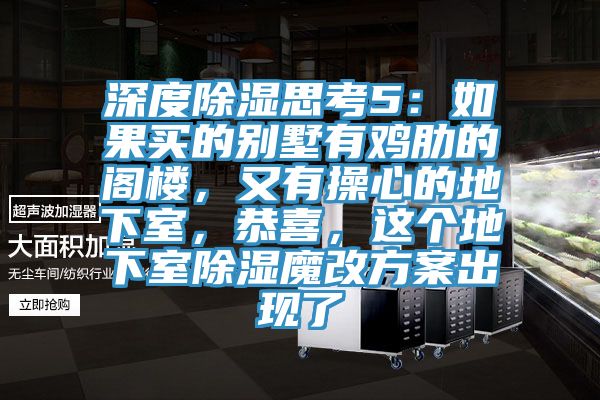 深度除濕思考5：如果買的別墅有雞肋的閣樓，又有操心的地下室，恭喜，這個地下室除濕魔改方案出現了
