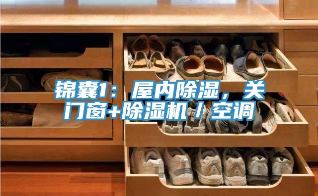 錦囊1：屋內(nèi)除濕，關(guān)門(mén)窗+除濕機(jī)／空調(diào)